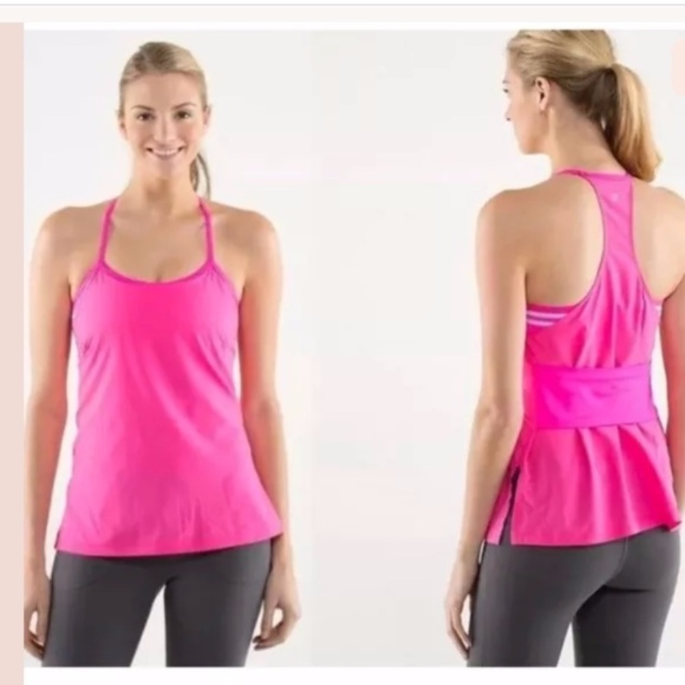 Lululemon Amped Top Raspberry Glo Light Groovy 6 - image 1
